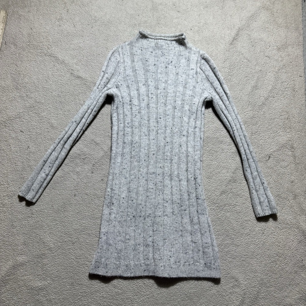 Madewell Dress Womens 2XS Donegal Rolled Mock Neck Knit Sweater Ribbed Wool Blen